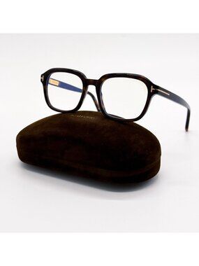 NEW TOM FORD EYEGLASSES TF6060 052 SQUARE HAVANA MEN FT6060 052 EYEWEAR